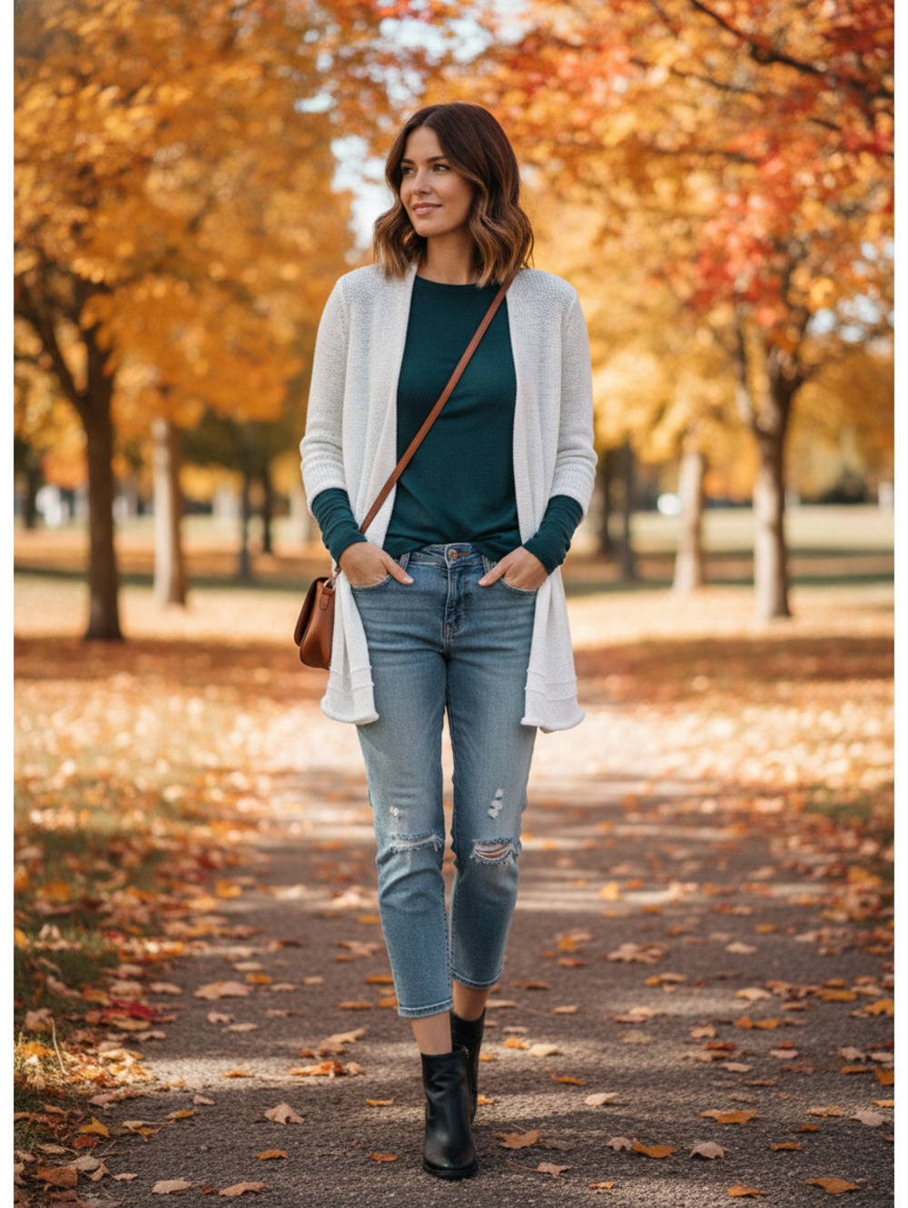 Lord & Taylor  White Open Front Knit Cardigan 0x